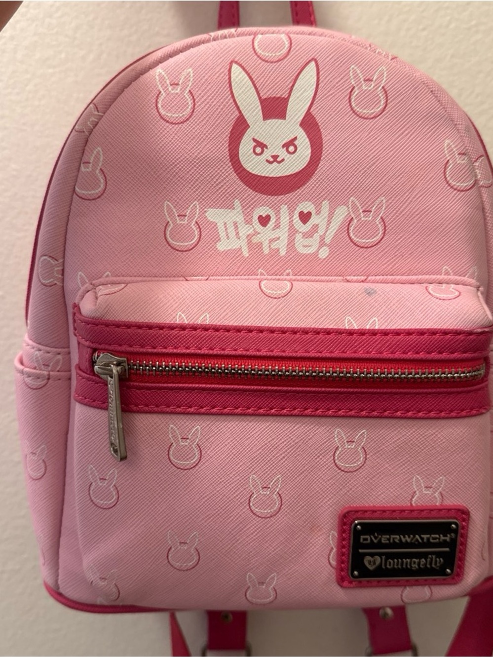 Loungefly Pink D.Va Bunny Mini Backpack